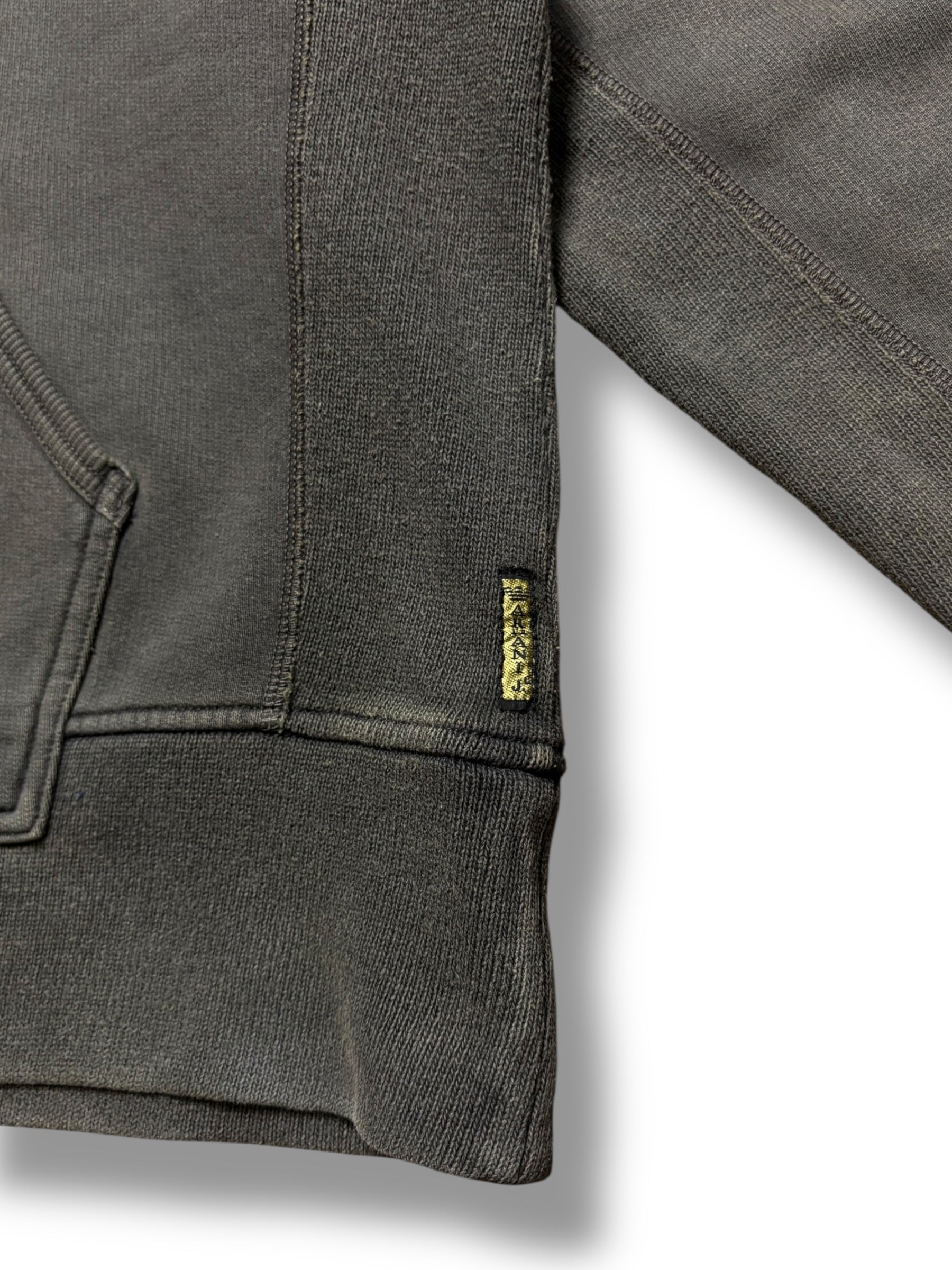 Armani Jeans 2007 Half Zip Military Green Pullover Hoodie