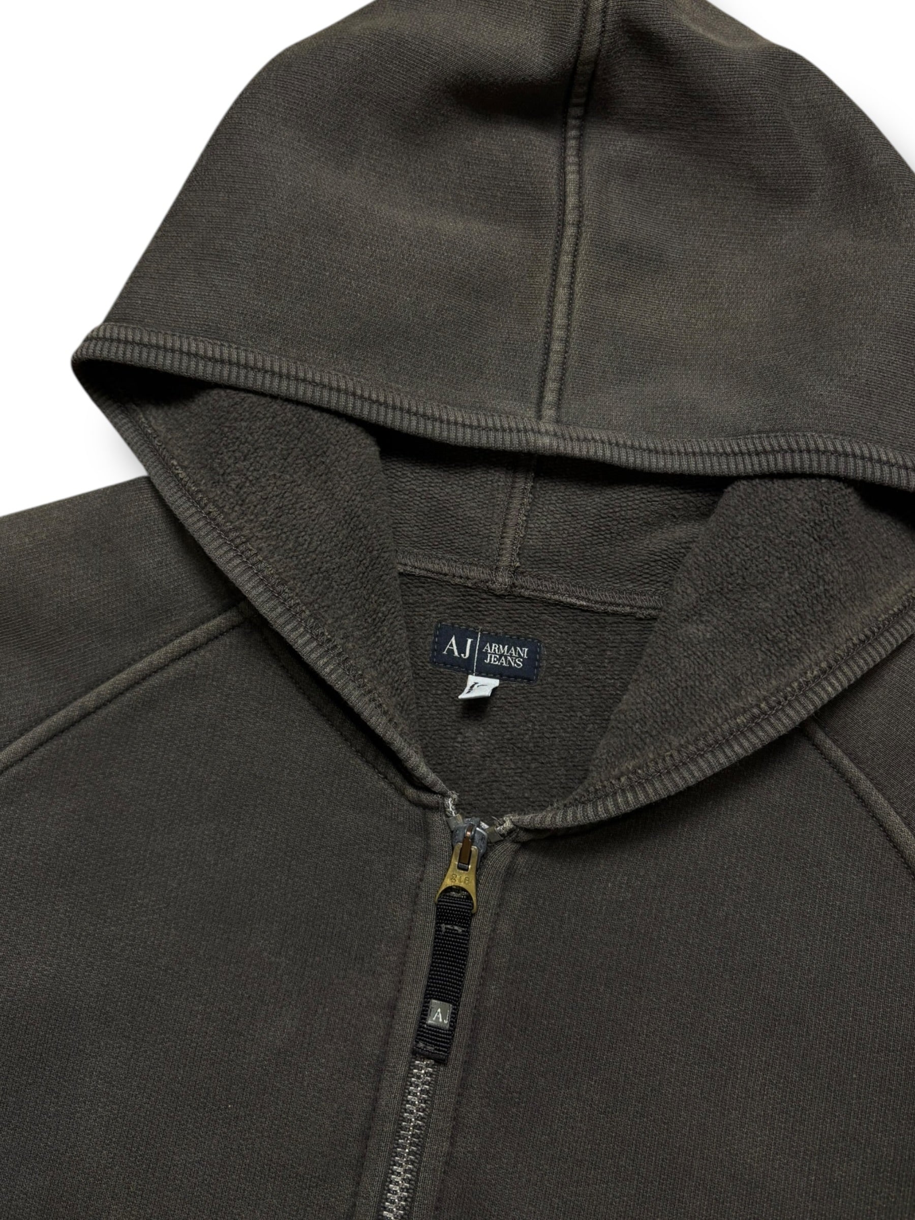 Armani Jeans 2007 Half Zip Military Green Pullover Hoodie
