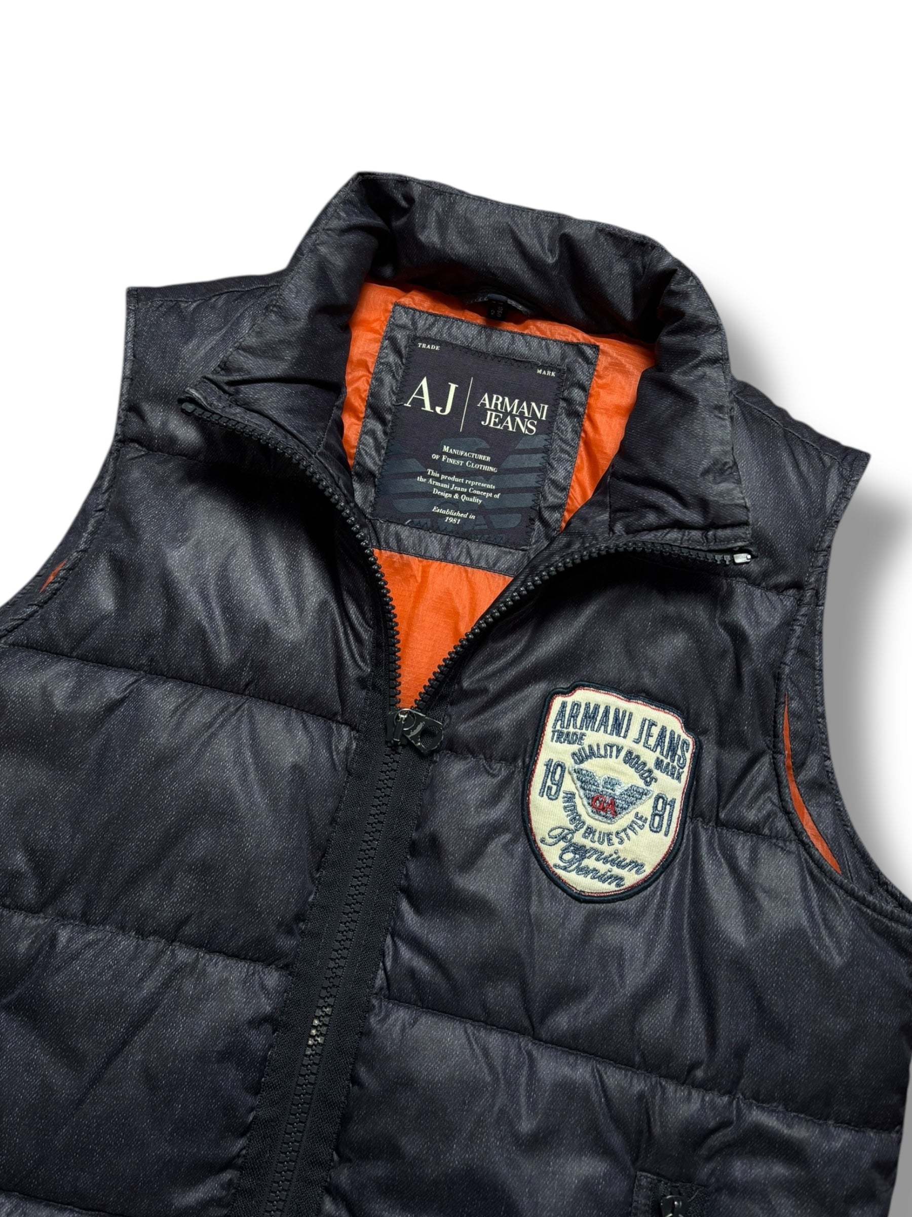 Armani Jeans 2009 Quilted Padded Double Zip Gilet