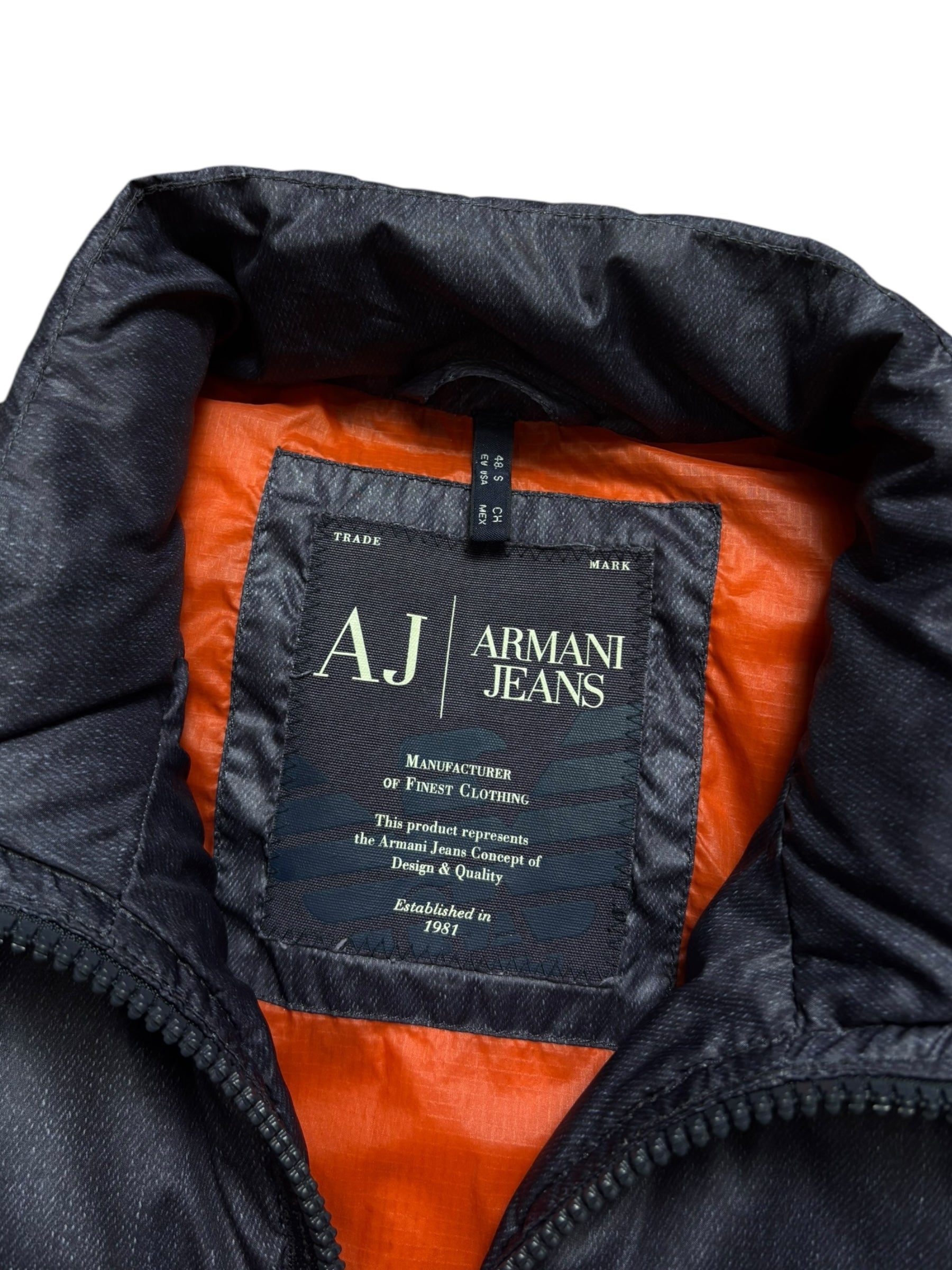 Armani Jeans 2009 Quilted Padded Double Zip Gilet