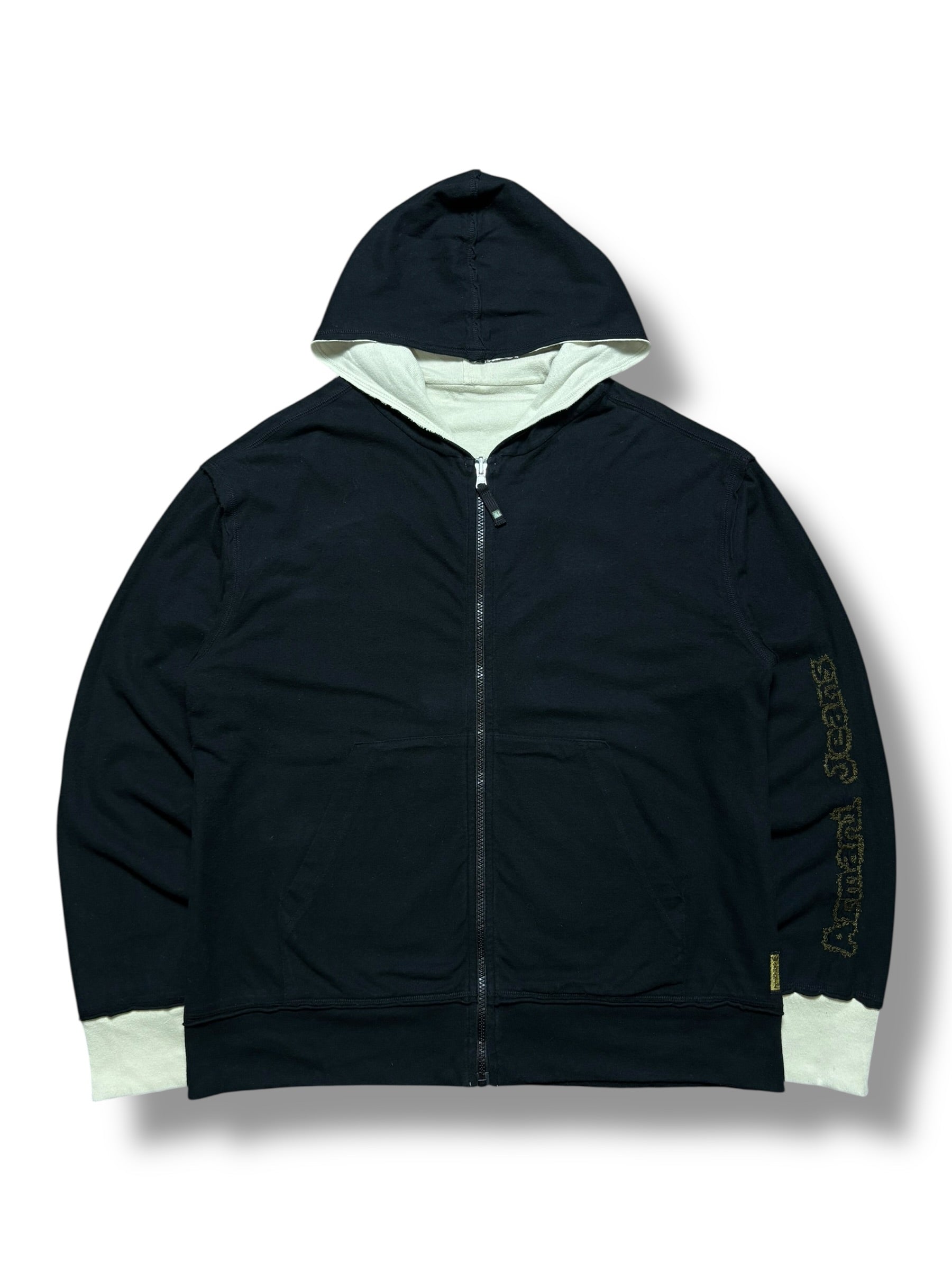 Armani Jeans 2007 Beige / Black Reversible Zip Up Hoodie